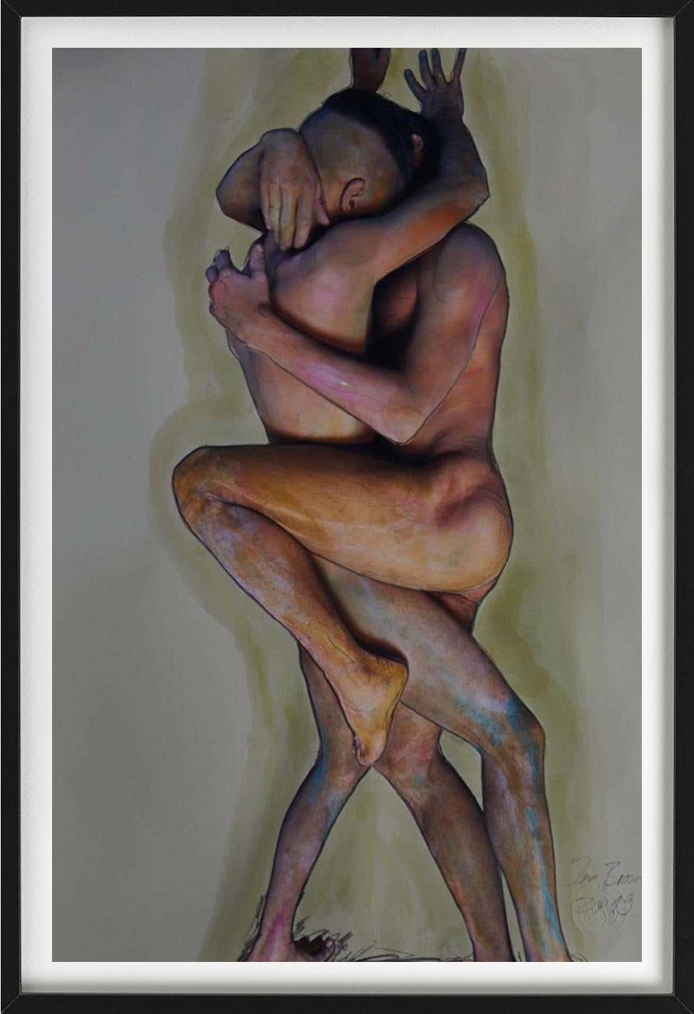 Leidenschaft - Double Nude with Body Paint, Fine Art Photography 2018 For Sale 1