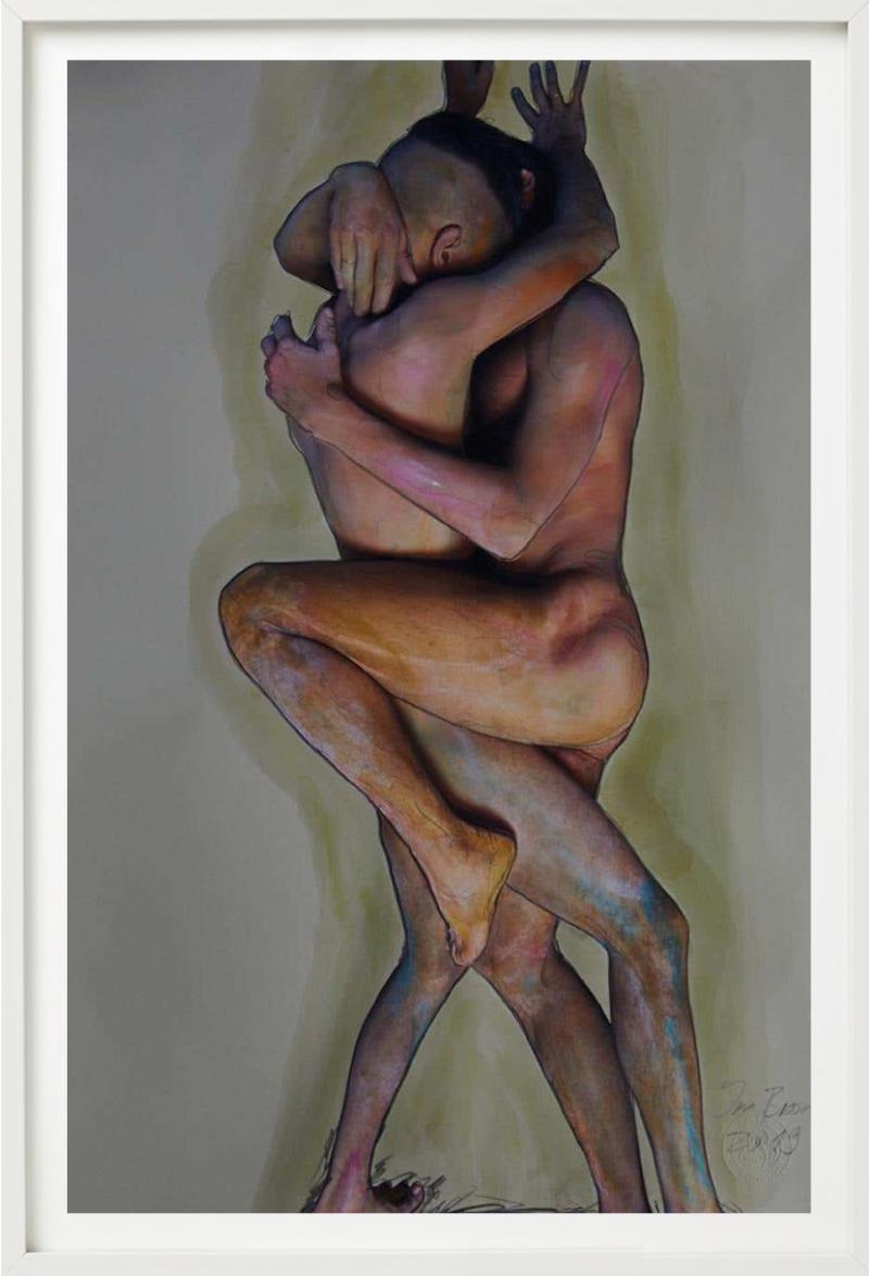 Leidenschaft - Double Nude with Body Paint, Fine Art Photography 2018 For Sale 4