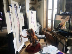 MANN MIT MANTEL; Hommage an Egon Schiele