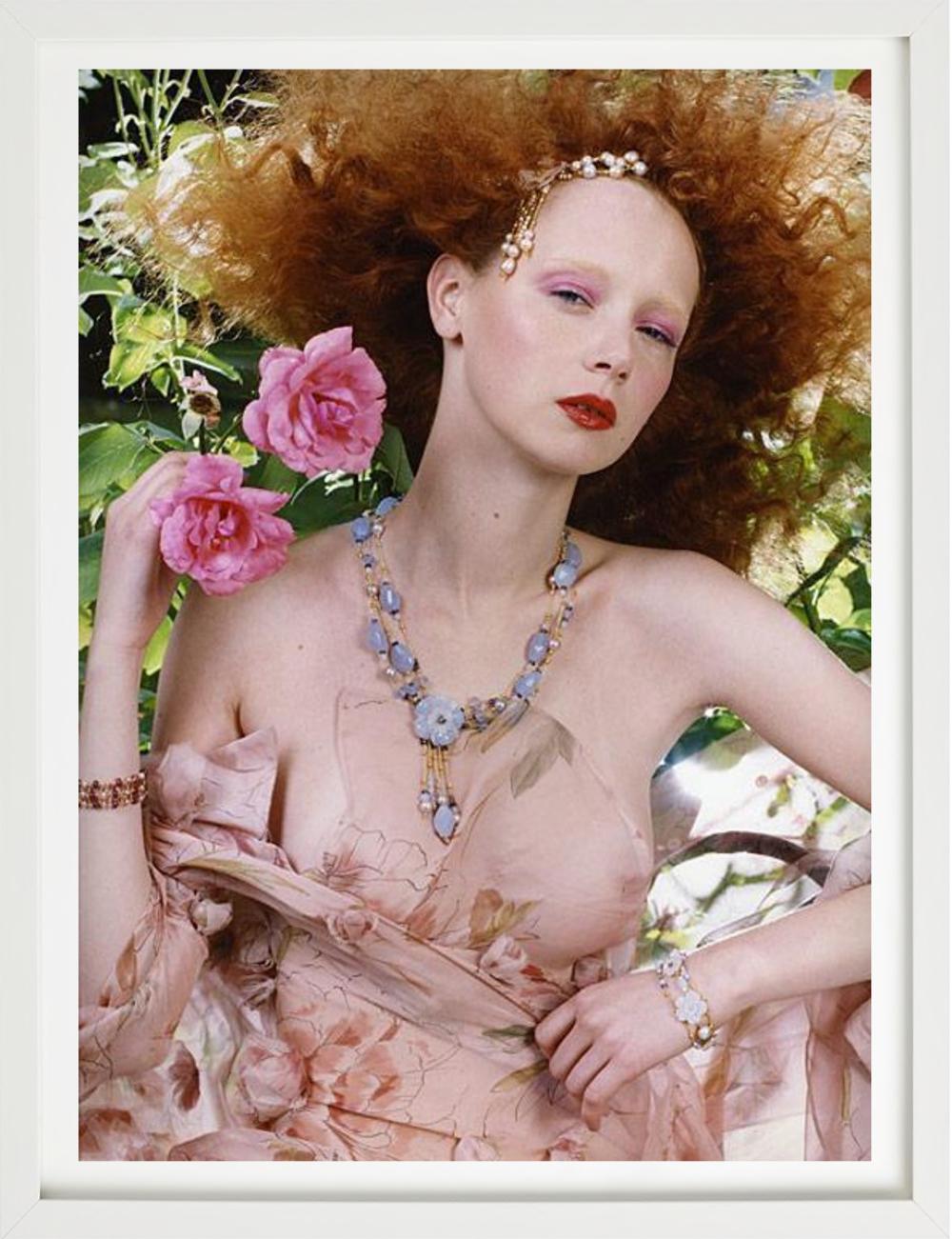 Red Hair #2 - semi nude Portrait with flowers, fine art Photography, 2004 For Sale 2