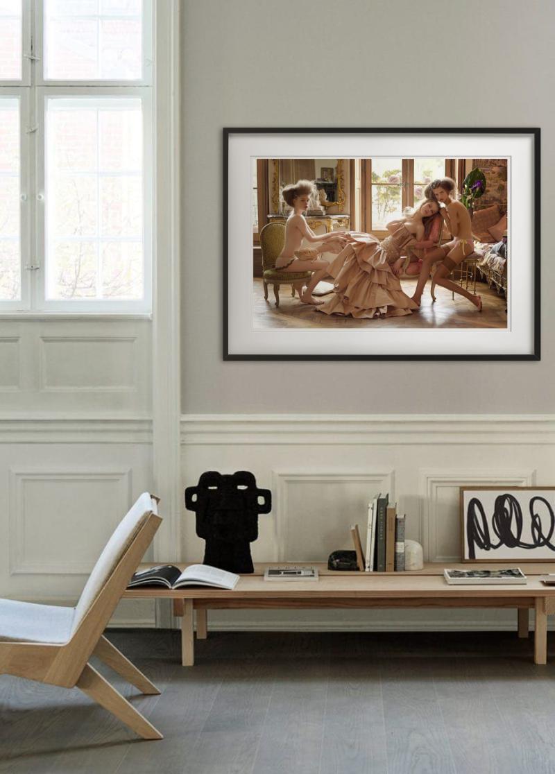 Rue du temple - Nude in Baroque Interior, Fine Art photography For Sale 5