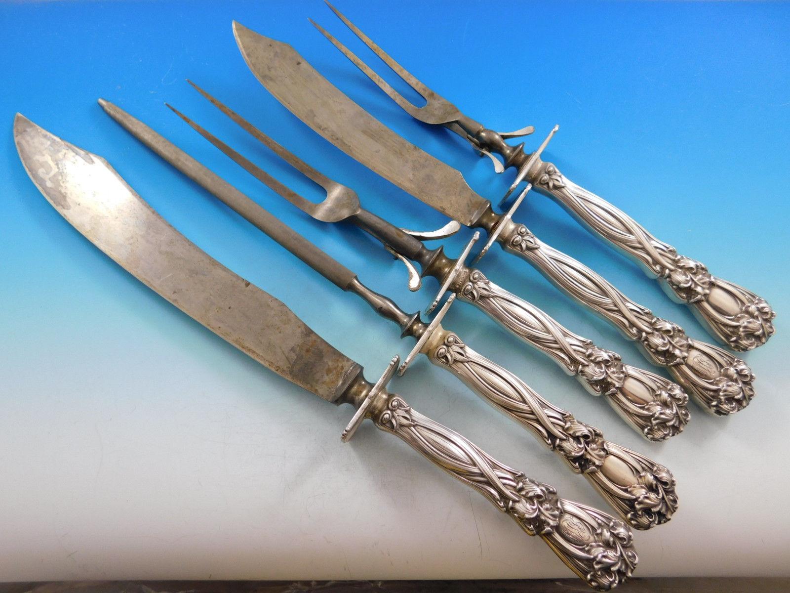 Iris by Durgin Sterling Silver Flatware Set for 12 Service 143 Pieces Dinner 5