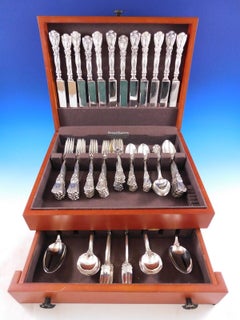 Iris by Durgin Sterling Silver Flatware Set Service Art Nouveau 98 Pieces Dinner