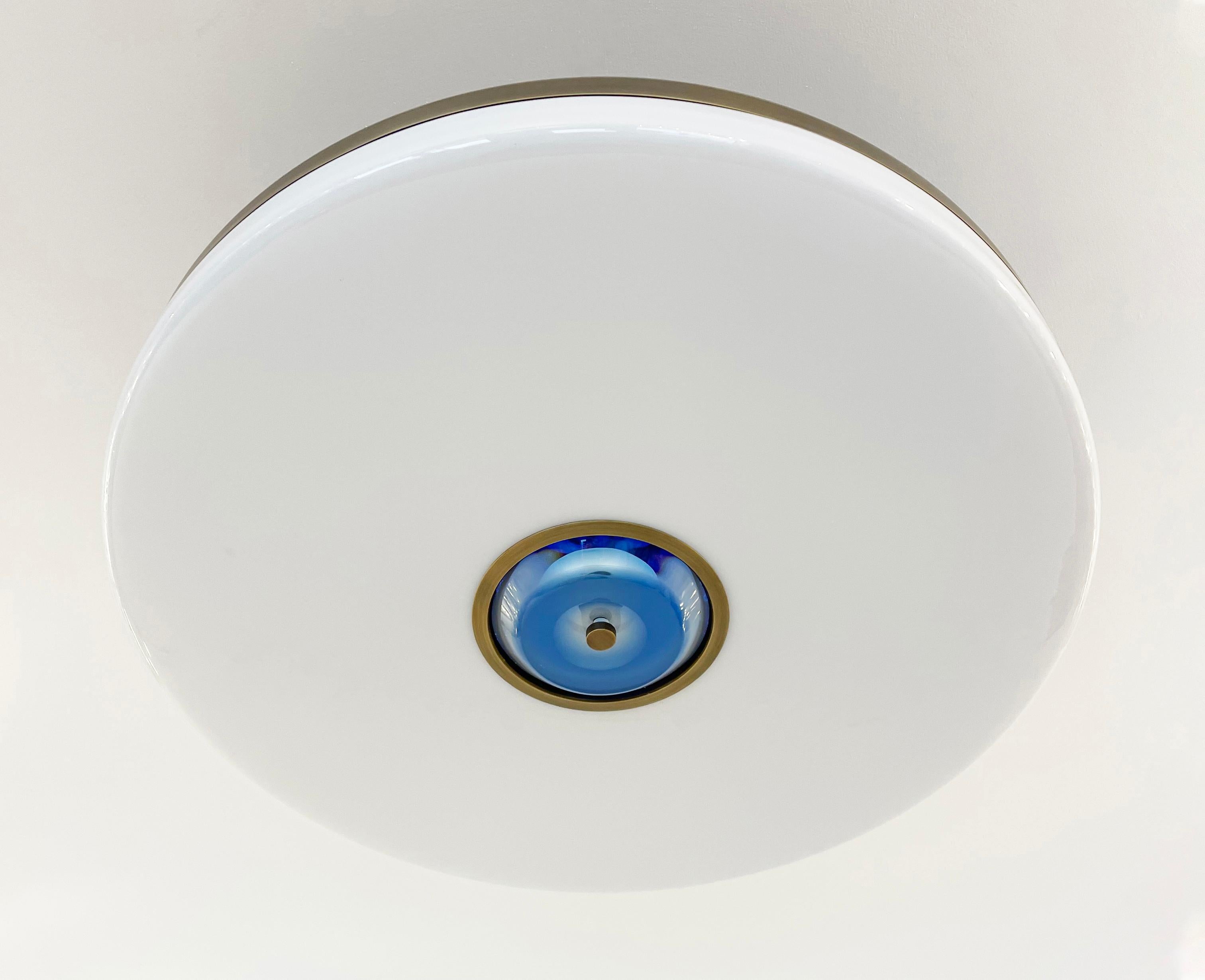 Iris Ceiling Light by Gaspare Asaro-Brunito Nero Finish In New Condition For Sale In New York, NY