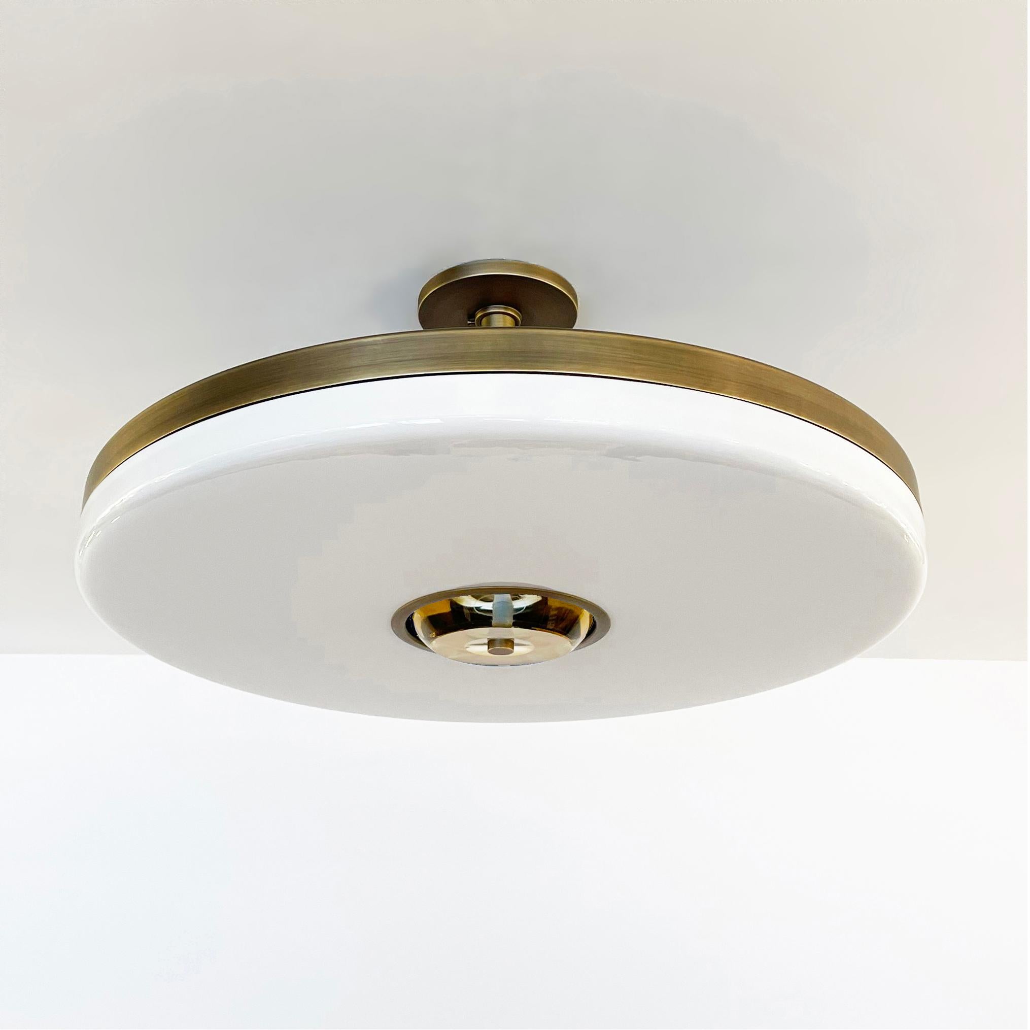 Iris Ceiling Light by Gaspare Asaro-Satin Brass Finish For Sale 5