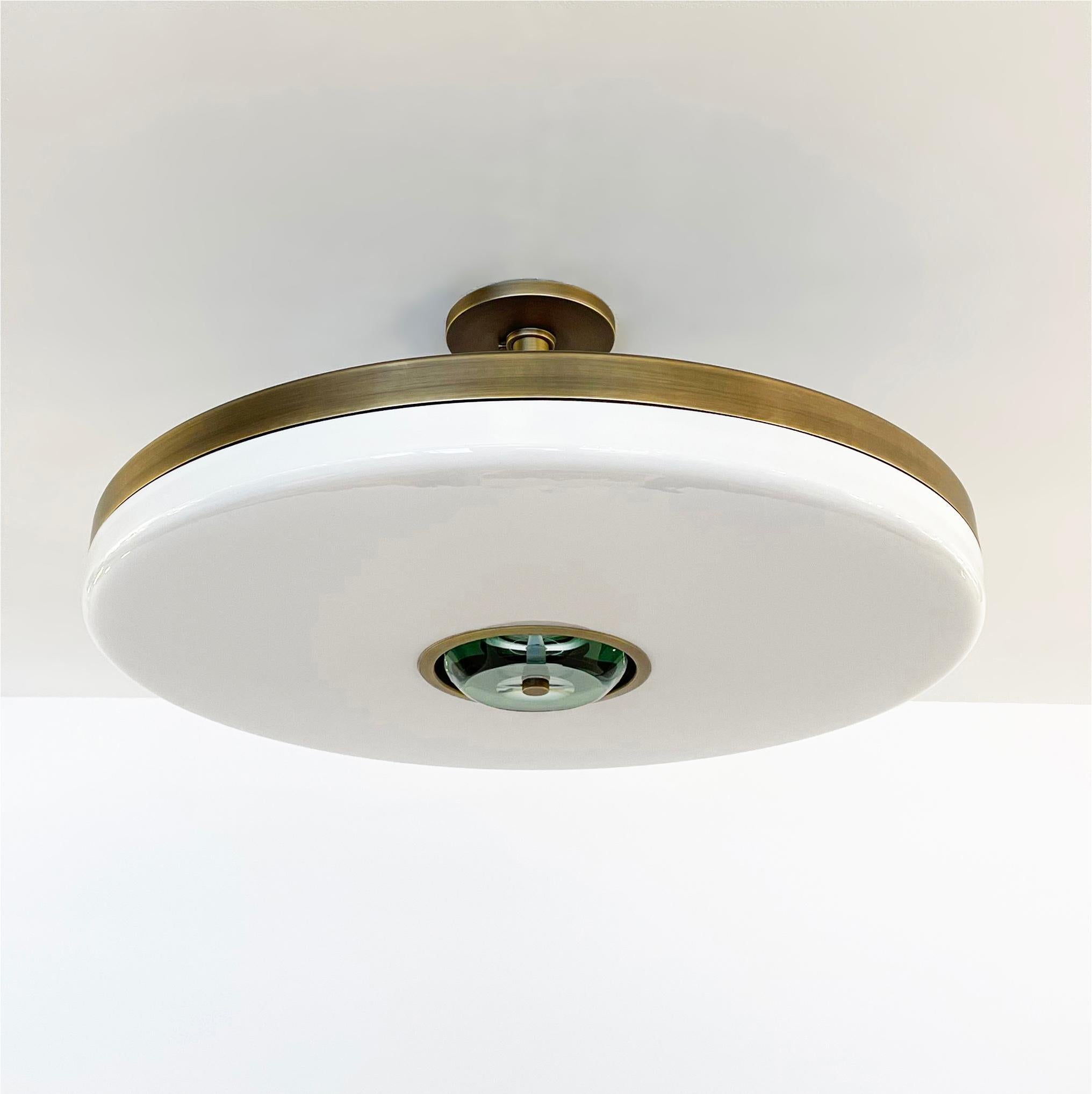 Iris Ceiling Light by Gaspare Asaro-Satin Brass Finish For Sale 7