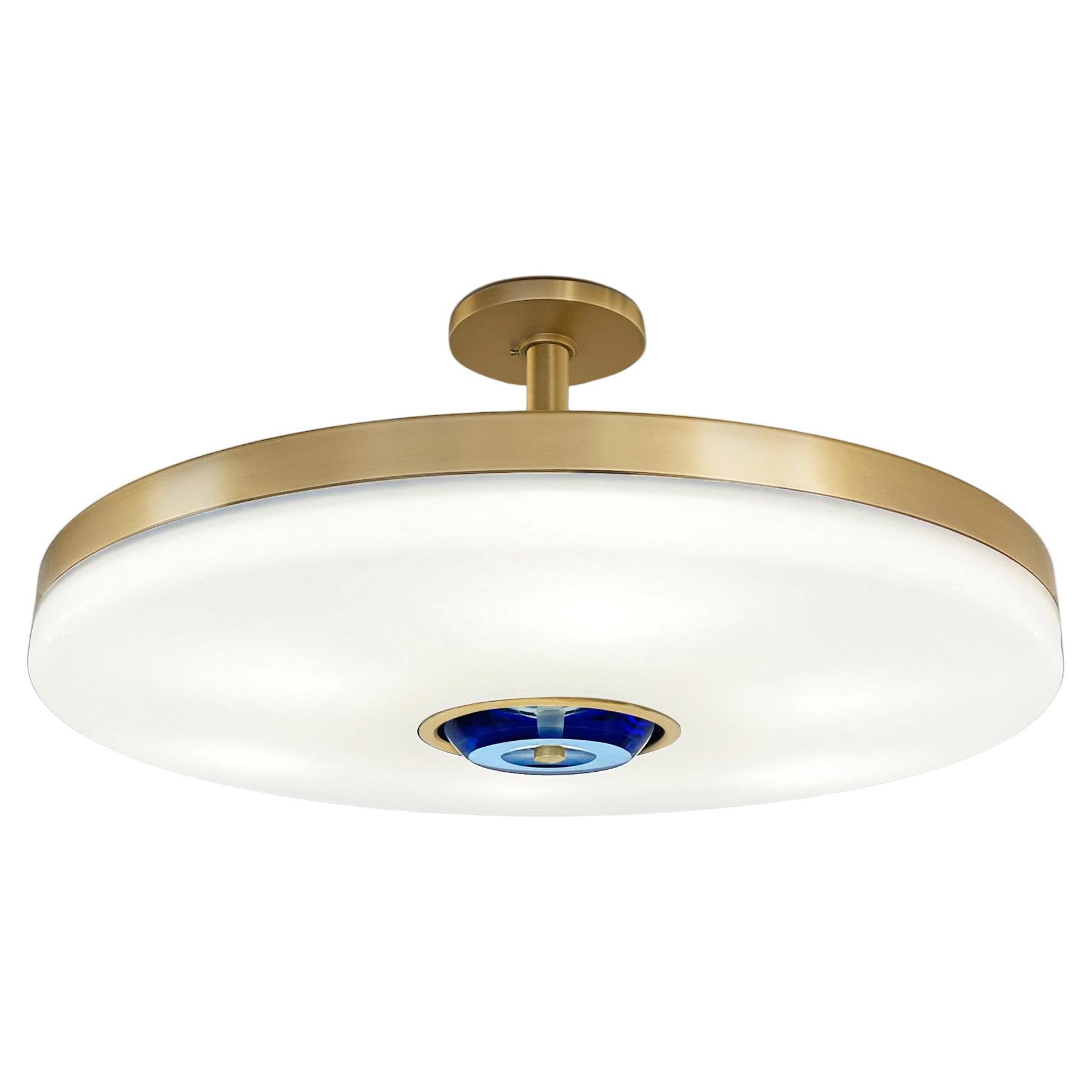 Iris Ceiling Light by Gaspare Asaro-Satin Brass Finish For Sale