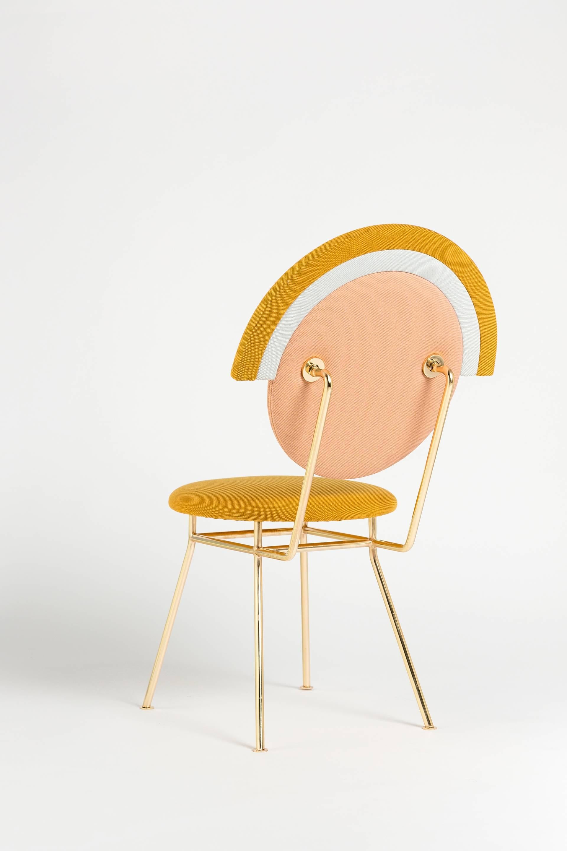 Iris Chair with Brass Finished Legs by Merve Kahraman In New Condition For Sale In Firenze, IT
