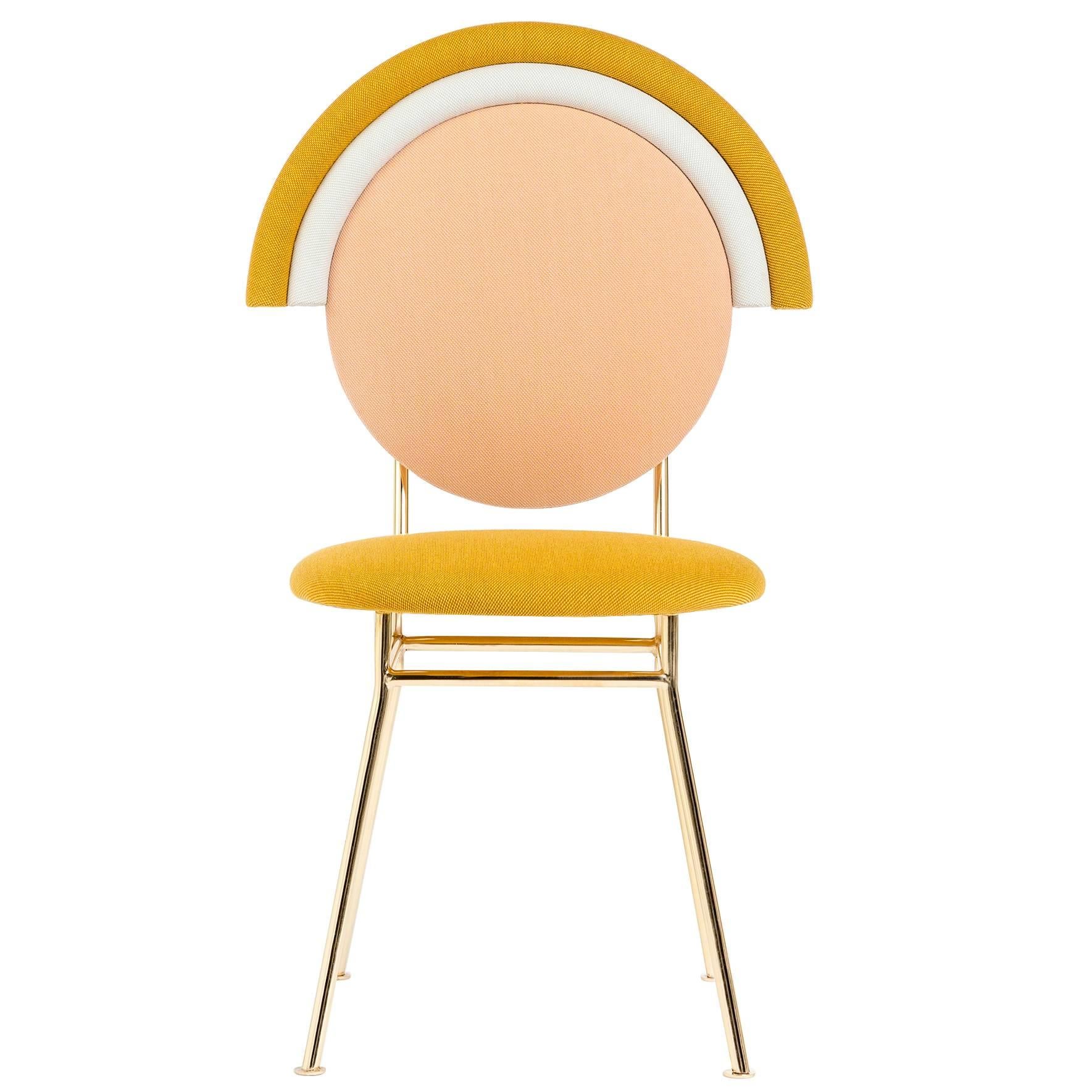 Iris Chair with Brass Finished Legs by Merve Kahraman For Sale
