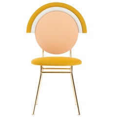 Iris Chair with Brass Finished Legs by Merve Kahraman