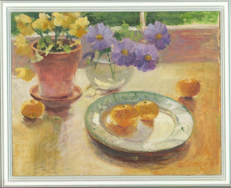 Attrib. Iris Collett (b.1938) Mid 20th Century Oil, Summer Still Life