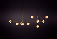 Iris Complex Array Brass and Alabaster Pendant Light by Christopher Boots