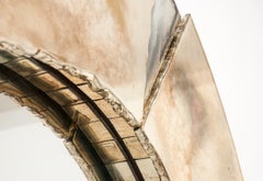 Iris Contemporary modern wall Mirror, art Silvered Glass bronze silvering