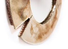 Iris Contemporary modern Art Sculpture Wall Mirror, Rose Silvered Glass