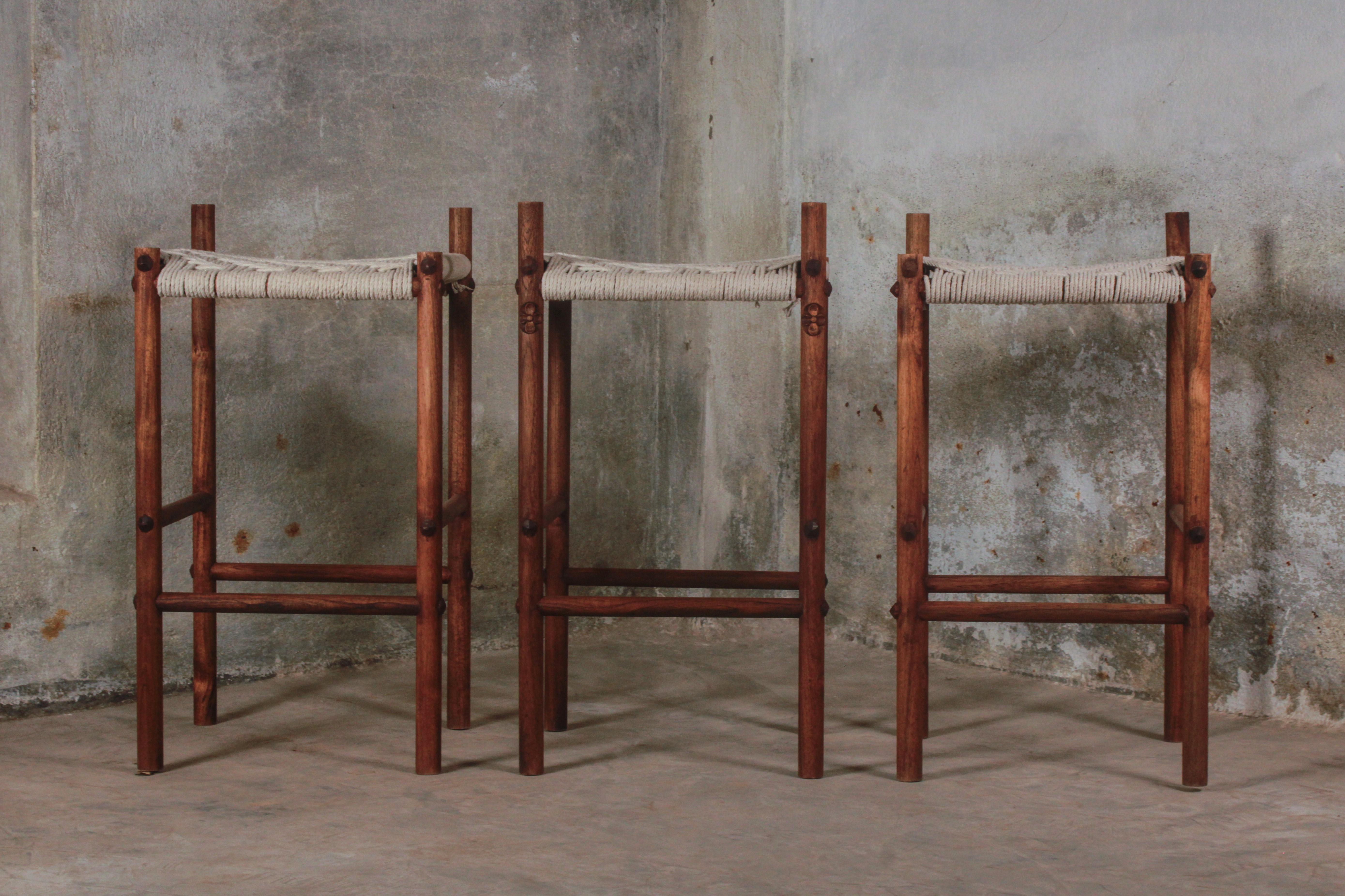 Indian Iris Counter Stool For Sale