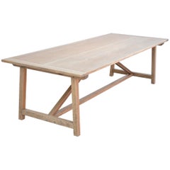 Iris Farm Table in Distressed Rift Sawn Oak (custom, expandable)