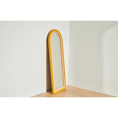 Iris Floor Mirror in Pink and Mustard