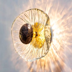 Iris Flush Mount 13.5", Verre soufflé à la main -Made to Order