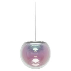 Iris 30 cm glass pendant light silver lilac, Sebastian Scherer for NEO/CRAFT