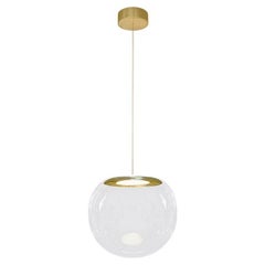  Iris Globe Pendant Lamp 25 cm Clear Brass, Sebastian Scherer NEO/CRAFT