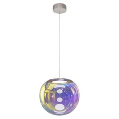 Iris Globe Pendant Lamp 25 cm Gold Indigo Steel,  Sebastian Scherer NEO/CRAFT