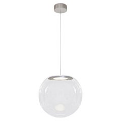  Iris Globe Pendant Lamp 30 cm Clear Steel, Sebastian Scherer NEO/CRAFT