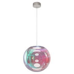 Iris Globe Pendant Lamp 30 cm Cyan Magenta Steel,  Sebastian Scherer NEO/CRAFT
