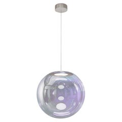 Iris Globe Pendant Lamp 35 cm Silver Lilac Steel,  Sebastian Scherer NEO/CRAFT