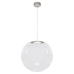  Iris Globe Pendant Lamp 40 cm Clear Steel, Sebastian Scherer NEO/CRAFT