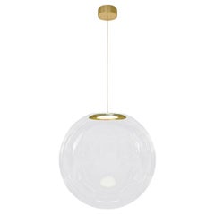  Iris Globe Pendant Lamp 45 cm Clear Brass, Sebastian Scherer NEO/CRAFT
