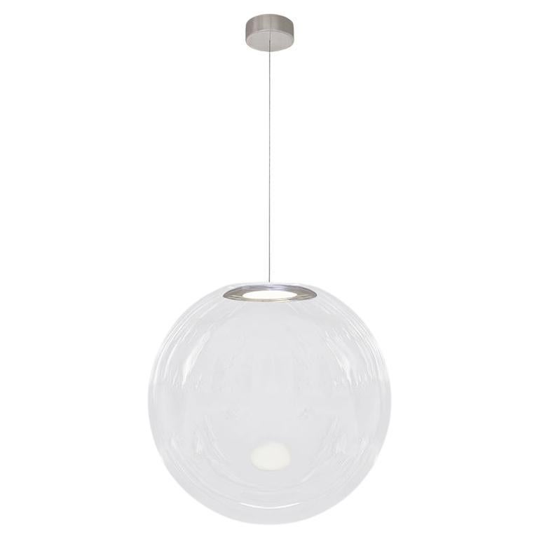  Iris Globe Pendant Lamp 45 cm Clear Steel, Sebastian Scherer NEO/CRAFT