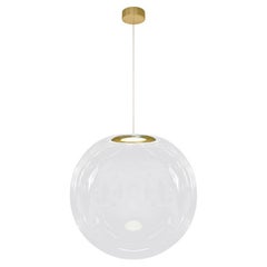  Iris Globe Pendant Lamp 50 cm Clear Brass, Sebastian Scherer NEO/CRAFT