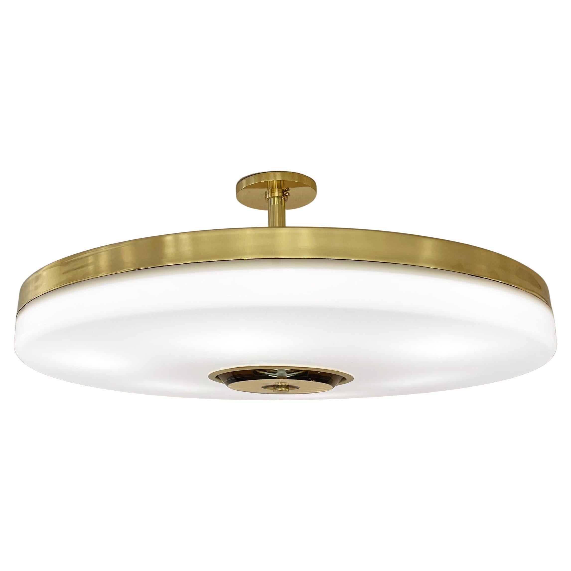 Iris Grande Ceiling Light by Gaspare Asaro - Polished Brass Finish For Sale