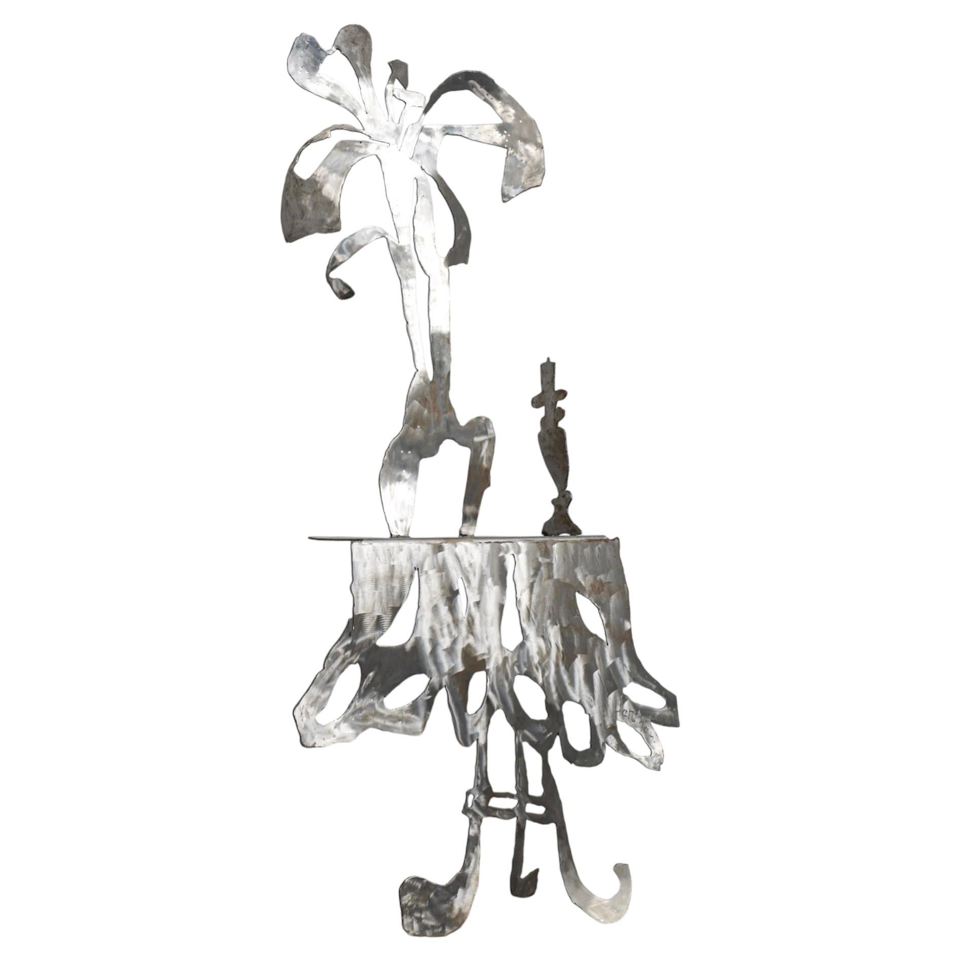 “Iris in a Vase” Standing Sculpture by Petra Hartman, 2002 For Sale