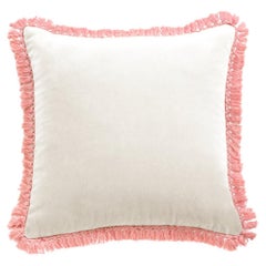 Cojín Decorativo con Flecos IRIS Terciopelo Marfil Deluxe