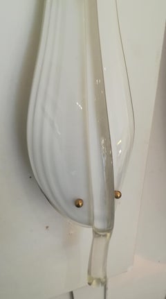 "Iris Leaf" Sconce in Murano Glass by Seguso