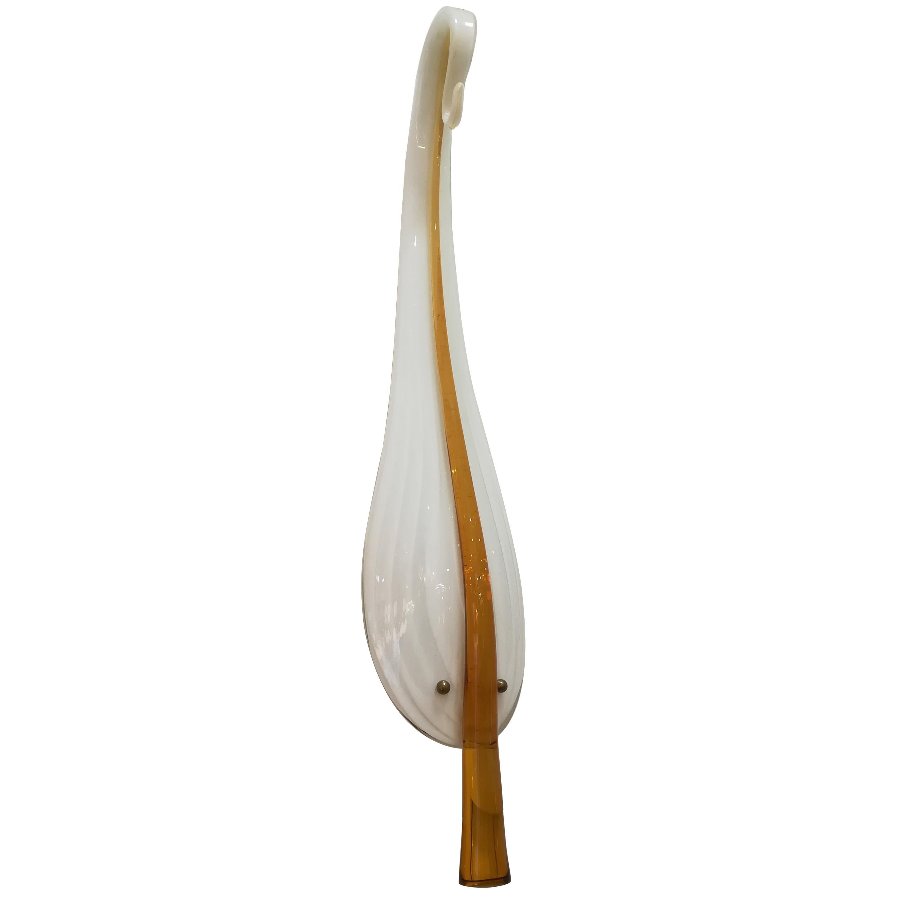 Lámpara "Hoja de Iris" de cristal de Murano by Seguso en venta