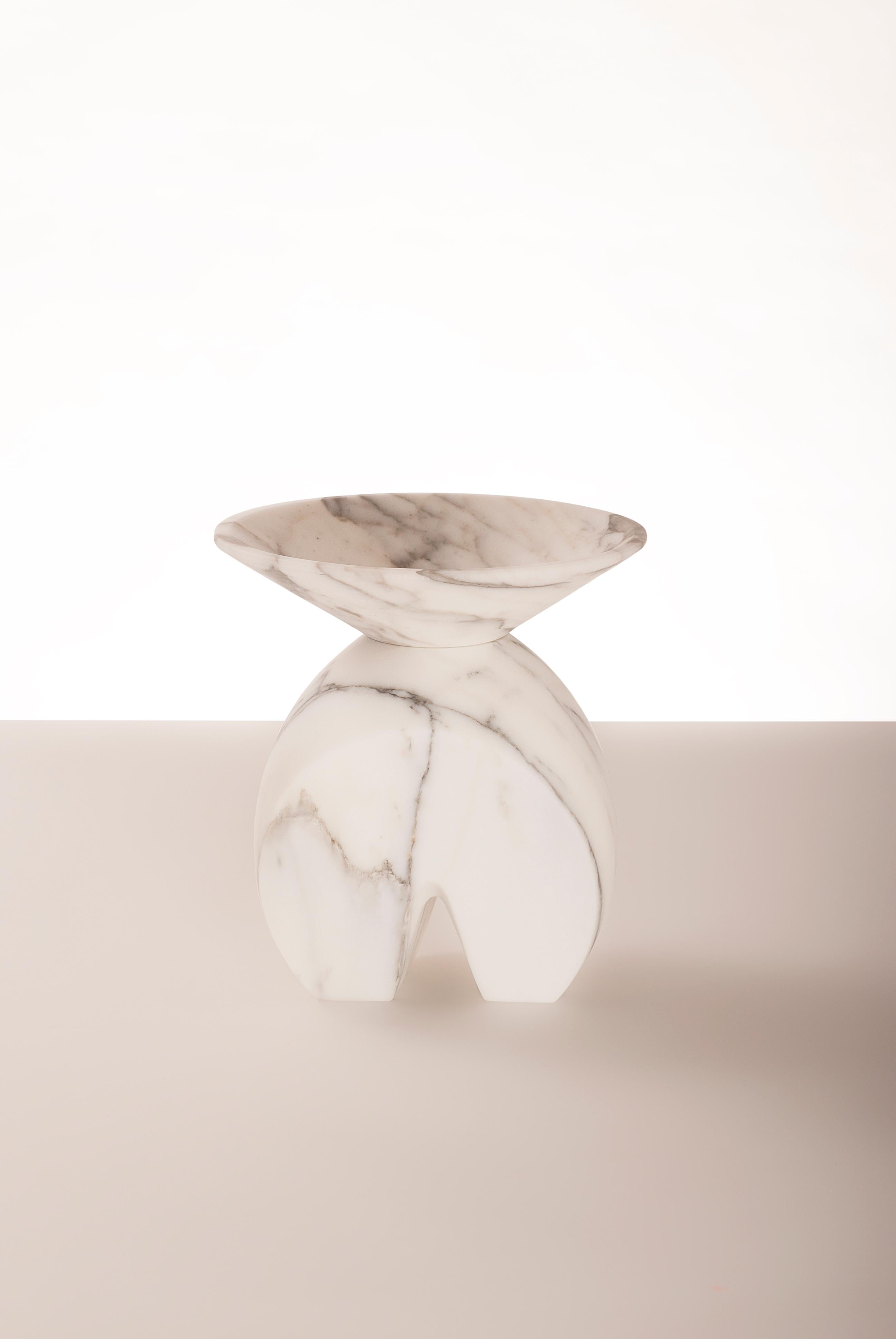 Italian Iris, Marble Contemporary Vase, Valentina Cameranesi
