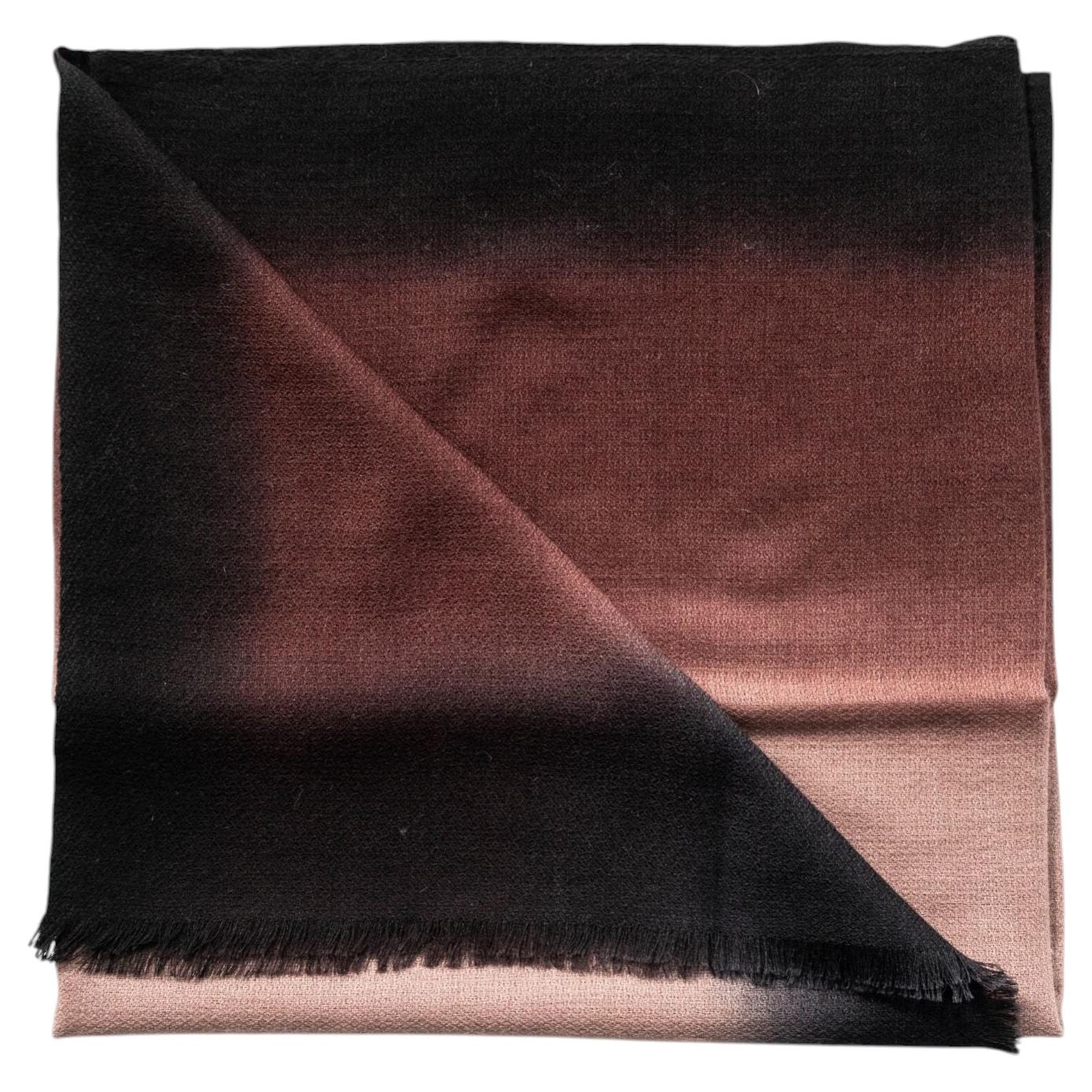 Iris Mink Cashmere Merino Soft Handwoven Modern Artisanal Scarf