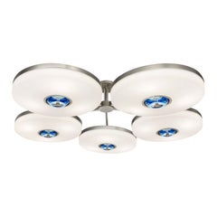 Iris N. 5 Deckenleuchte von Gaspare Asaro-Satin Nickel-Finish