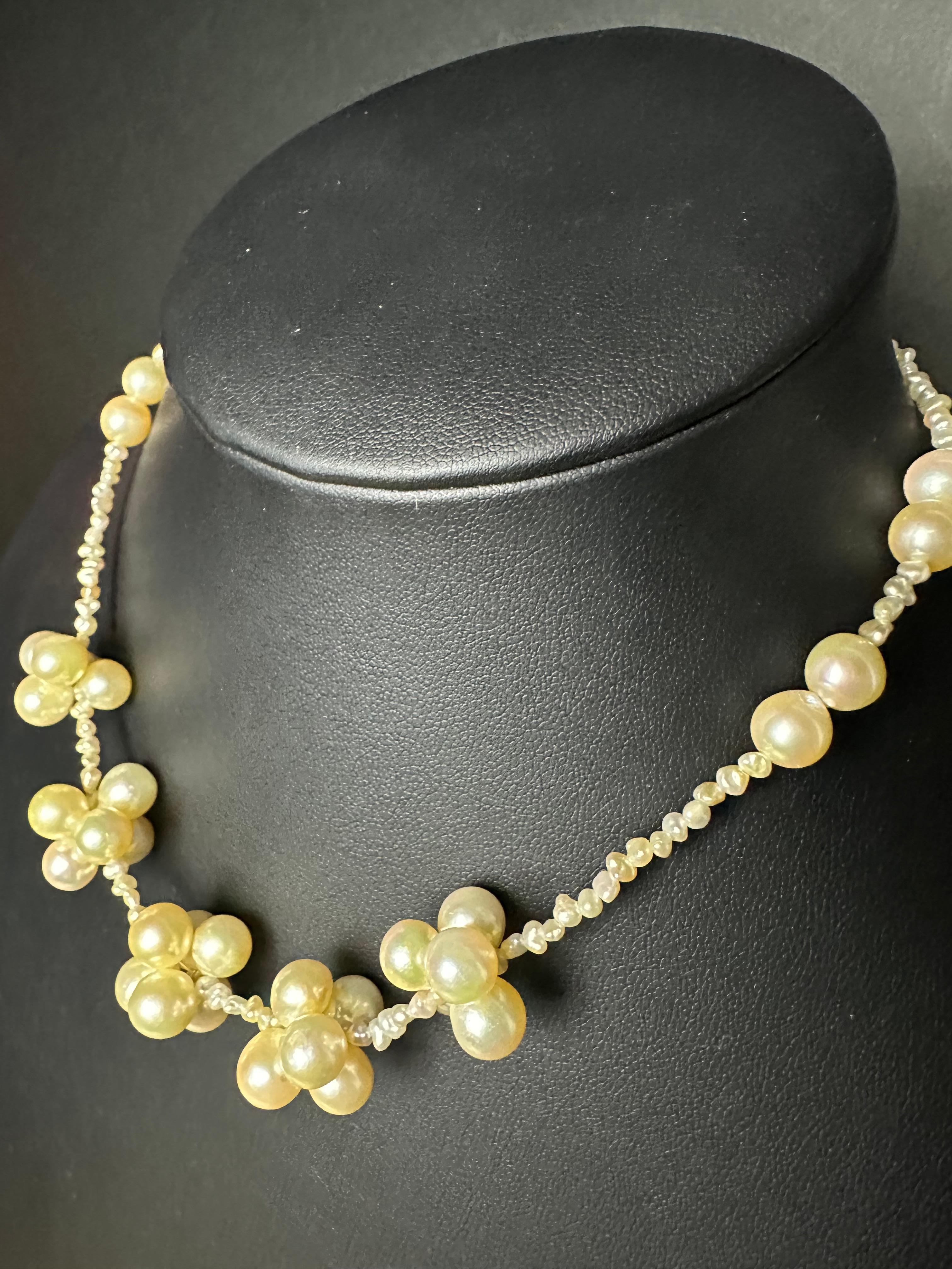 IRIS PARURE, 7.00mm-8.00mm×36 Akoya Perlenkette, Japan Perlen Fransenkette (Kunsthandwerker*in) im Angebot