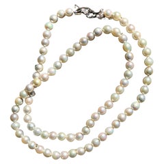 IRIS PARURE, Akoya 9.50mm×82 Pearl Necklace, Non Colored & Non Bleached Pearl
