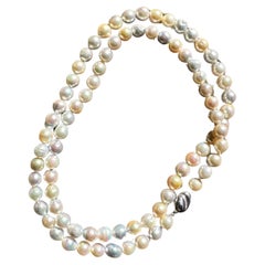 Used IRIS PARURE, Akoya pearl 10.00mm×81 Necklace, Non Colored & Non Bleached Pearl