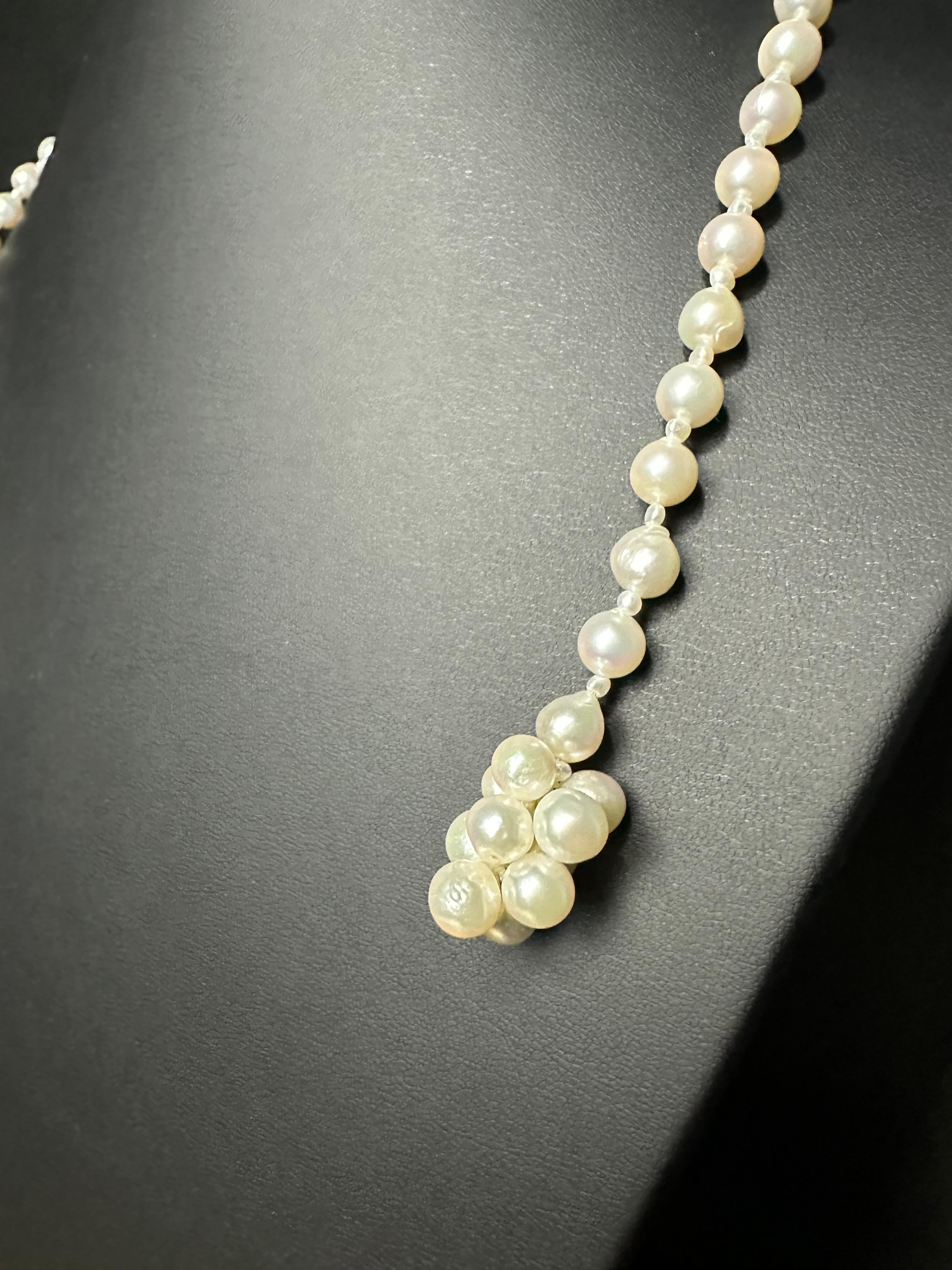 Bead IRIS PARURE, Akoya Pearl 7.00-7.50mm Necklace, Non Colored & Non Bleached Pearl For Sale