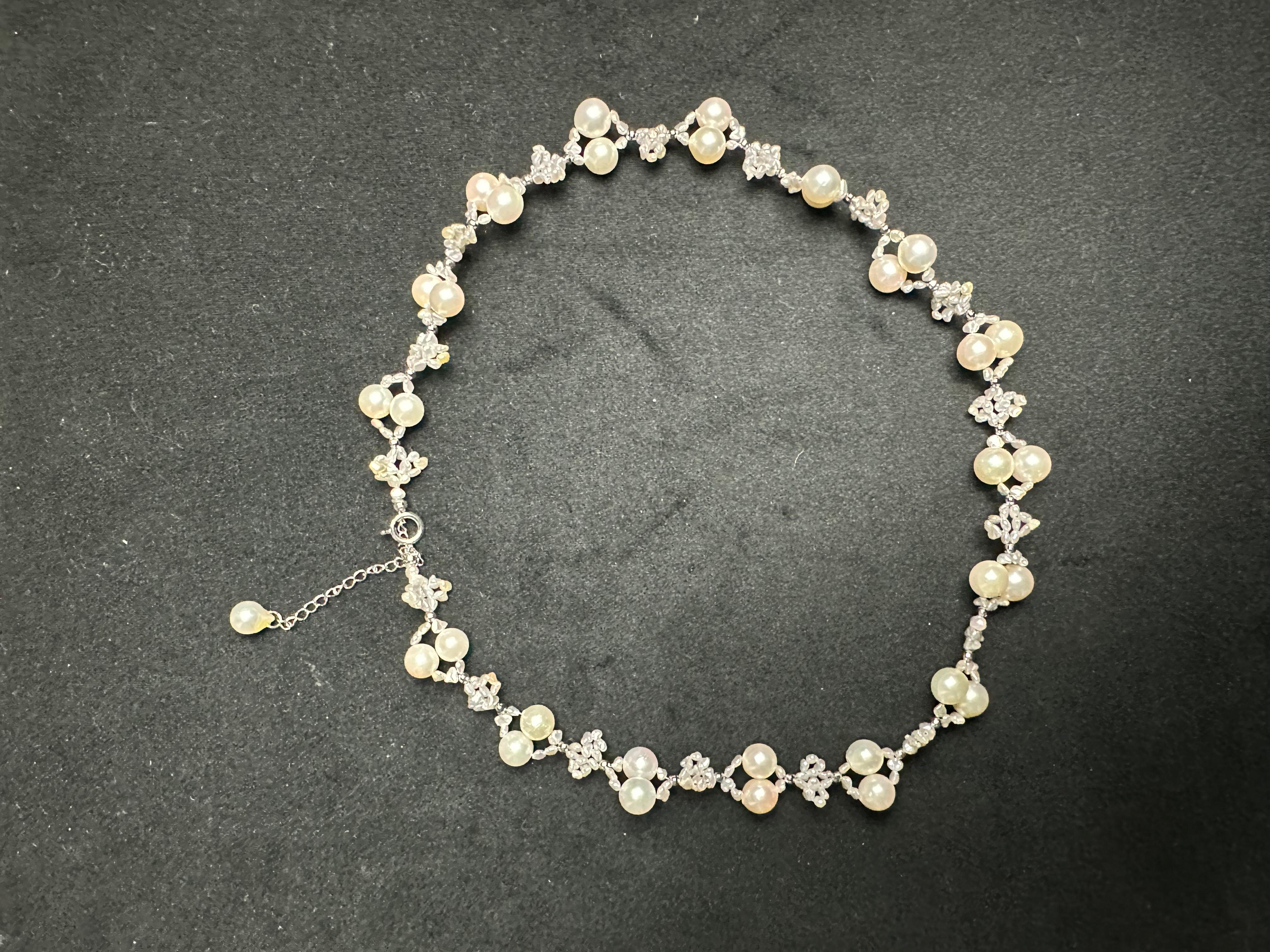 IRIS PARURE, Akoya Pearl 7.00-7.50mm Necklace, Non Colored & Non Bleached Pearl For Sale 1