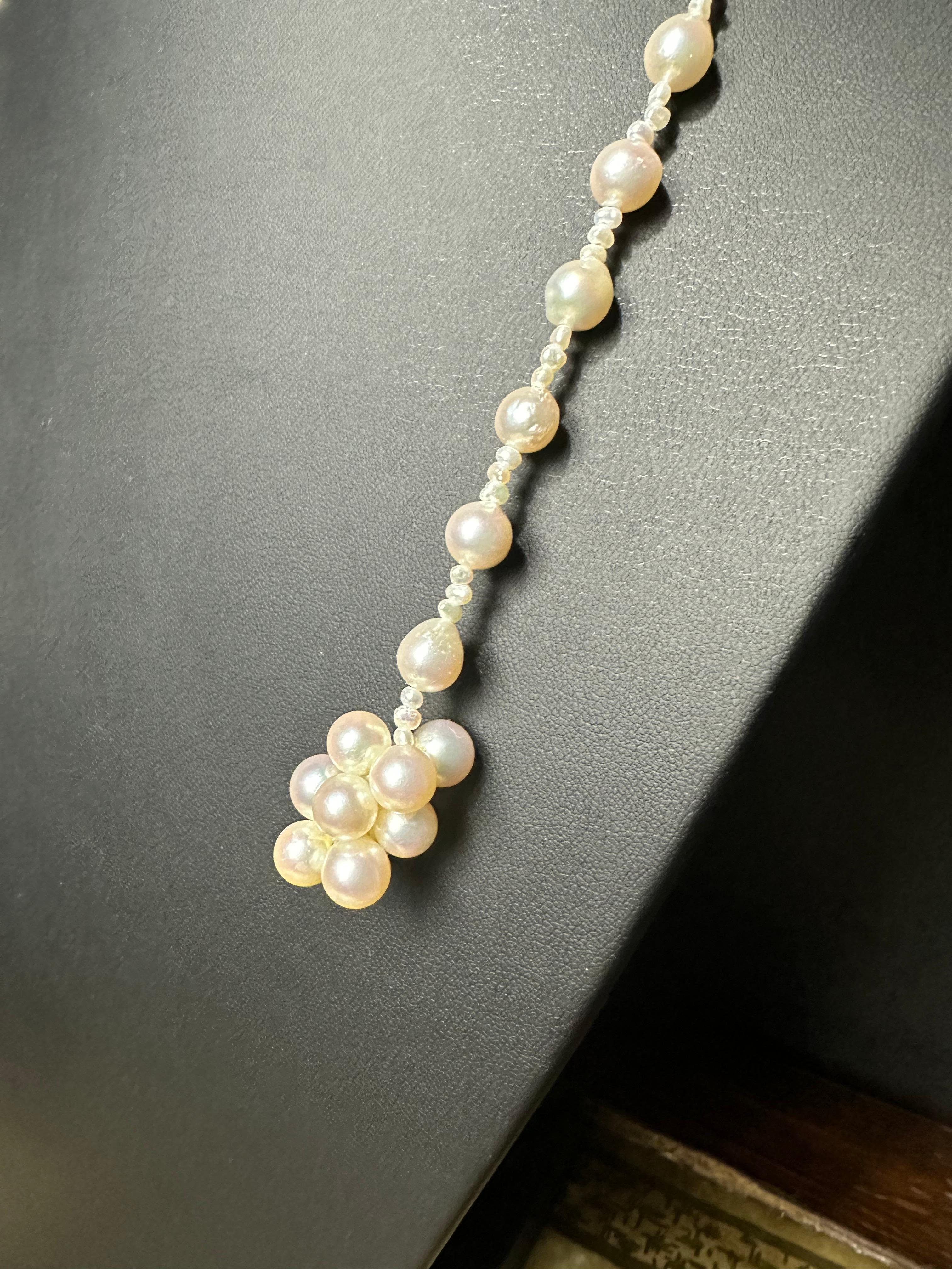 IRIS PARURE, Akoya Pearl 7.00-7.50mm Necklace, Non Colored & Non Bleached Pearl For Sale 2
