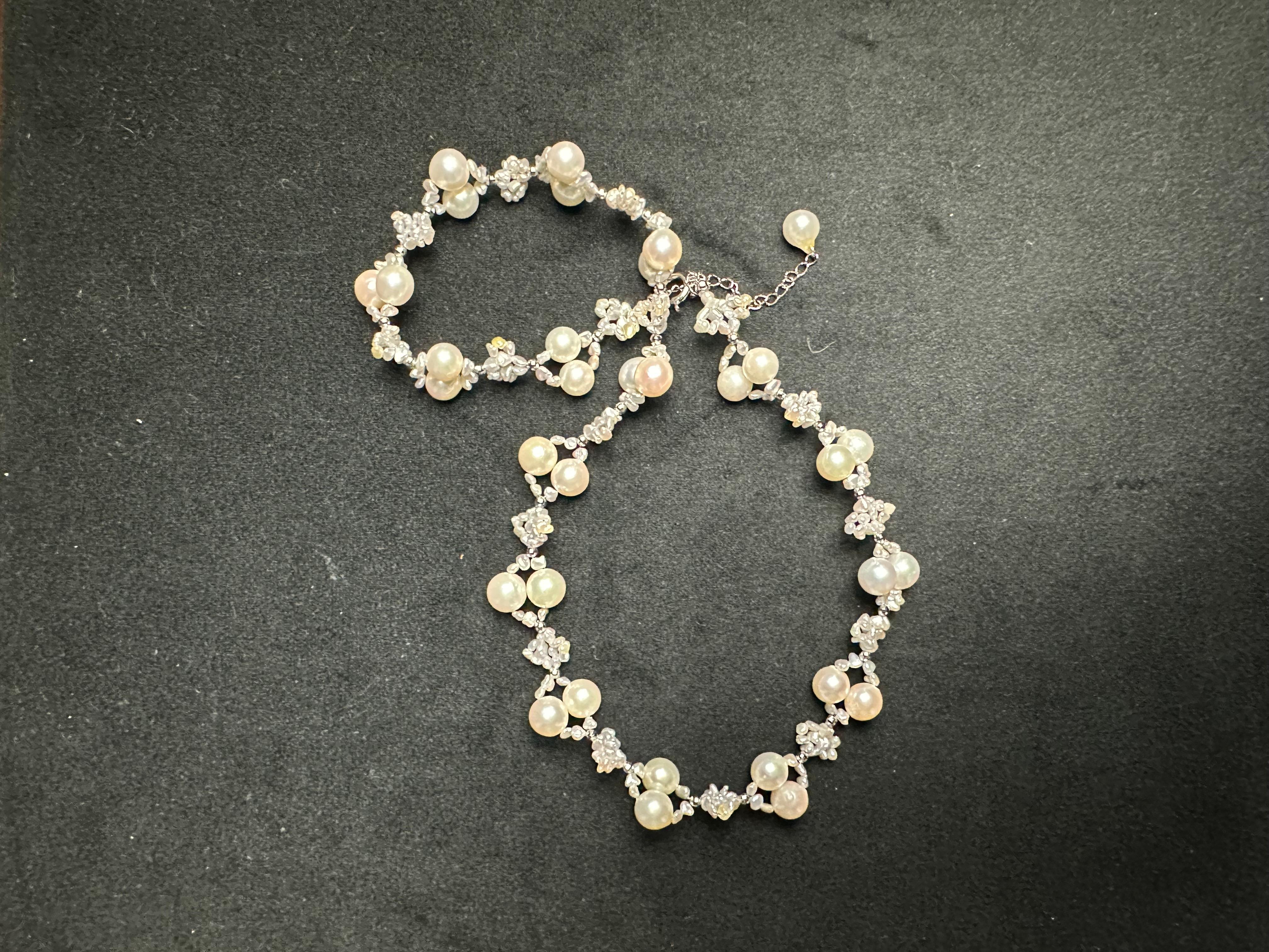 IRIS PARURE, Akoya Pearl 7.00-7.50mm Necklace, Non Colored & Non Bleached Pearl For Sale 2
