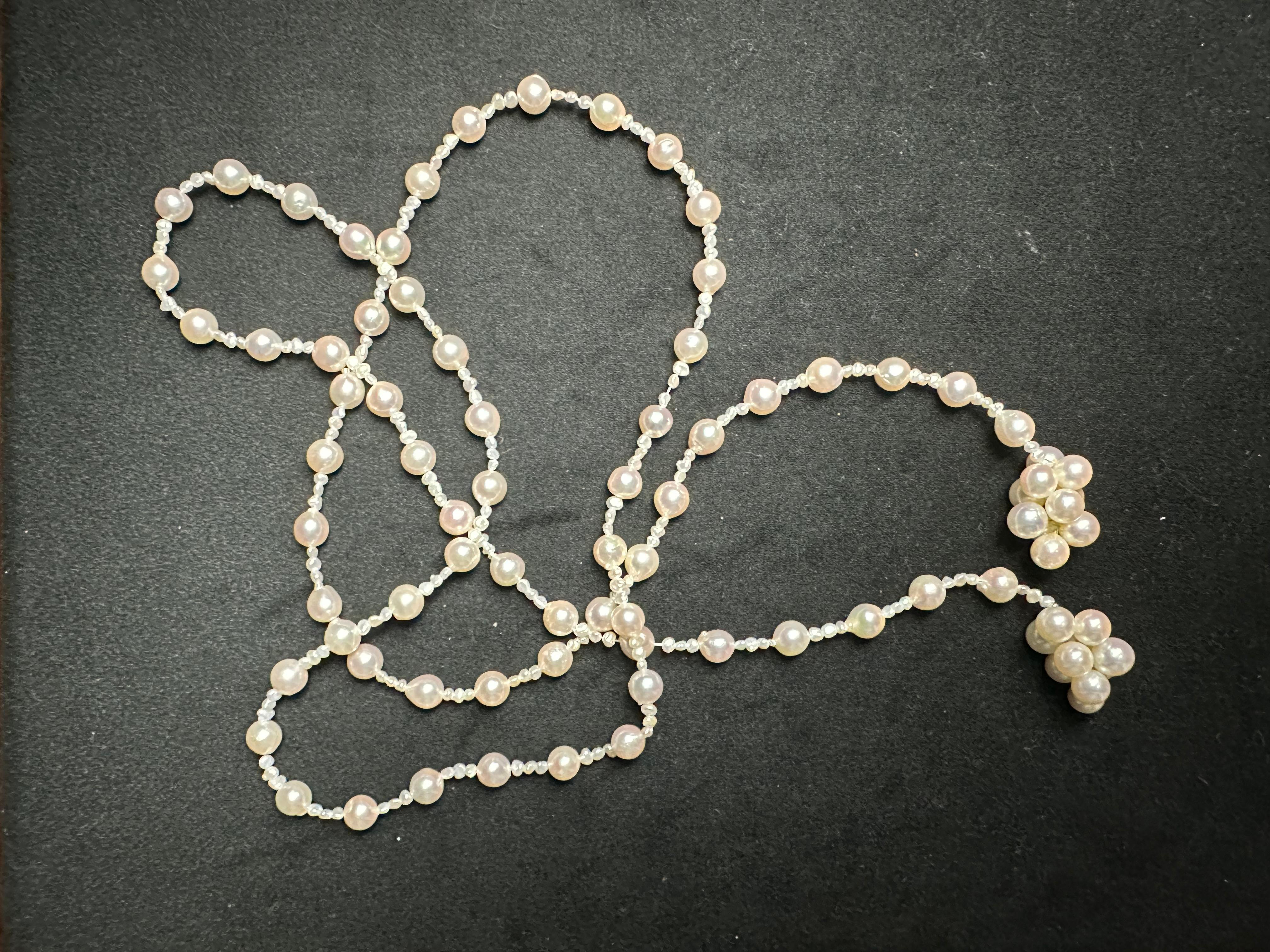 IRIS PARURE, Akoya Pearl 7.00-7.50mm Necklace, Non Colored & Non Bleached Pearl For Sale 4
