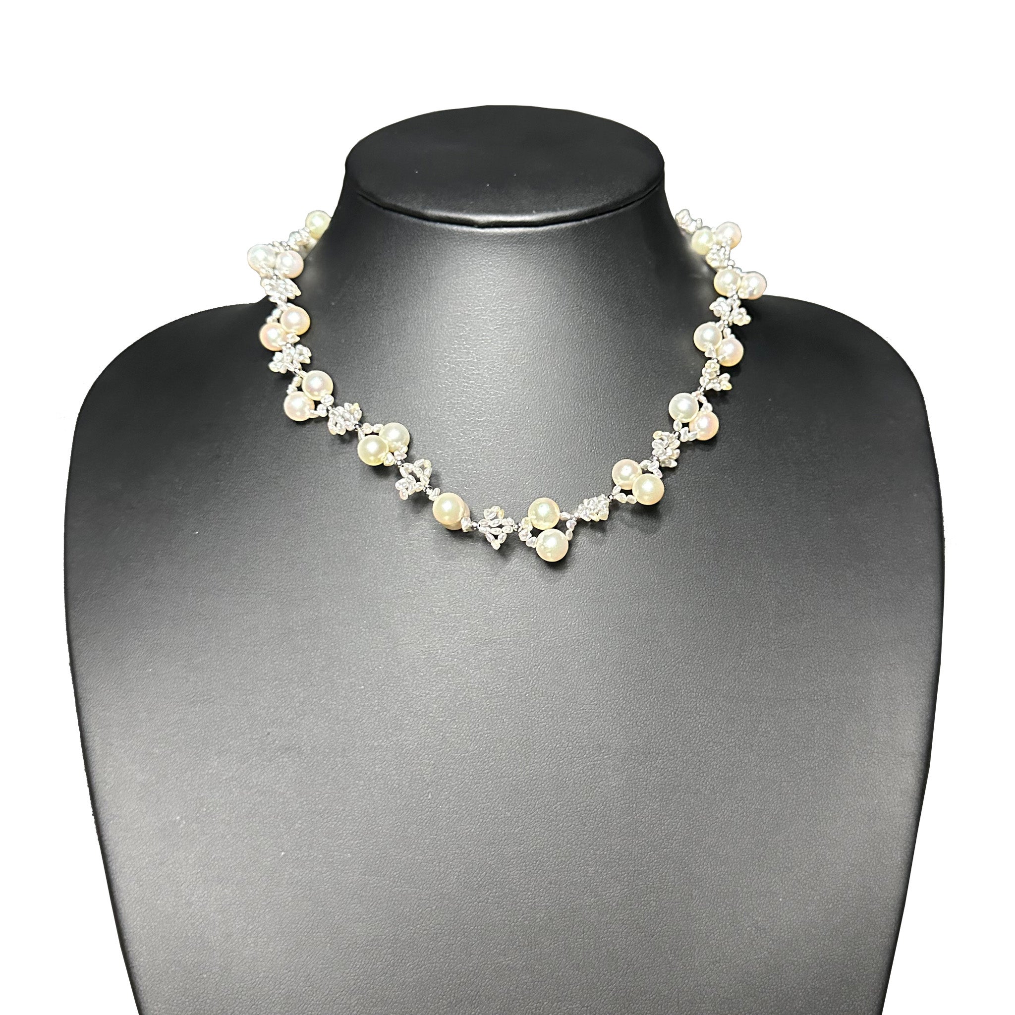 IRIS PARURE, Akoya Pearl 7.00-7.50mm Necklace, Non Colored & Non Bleached Pearl