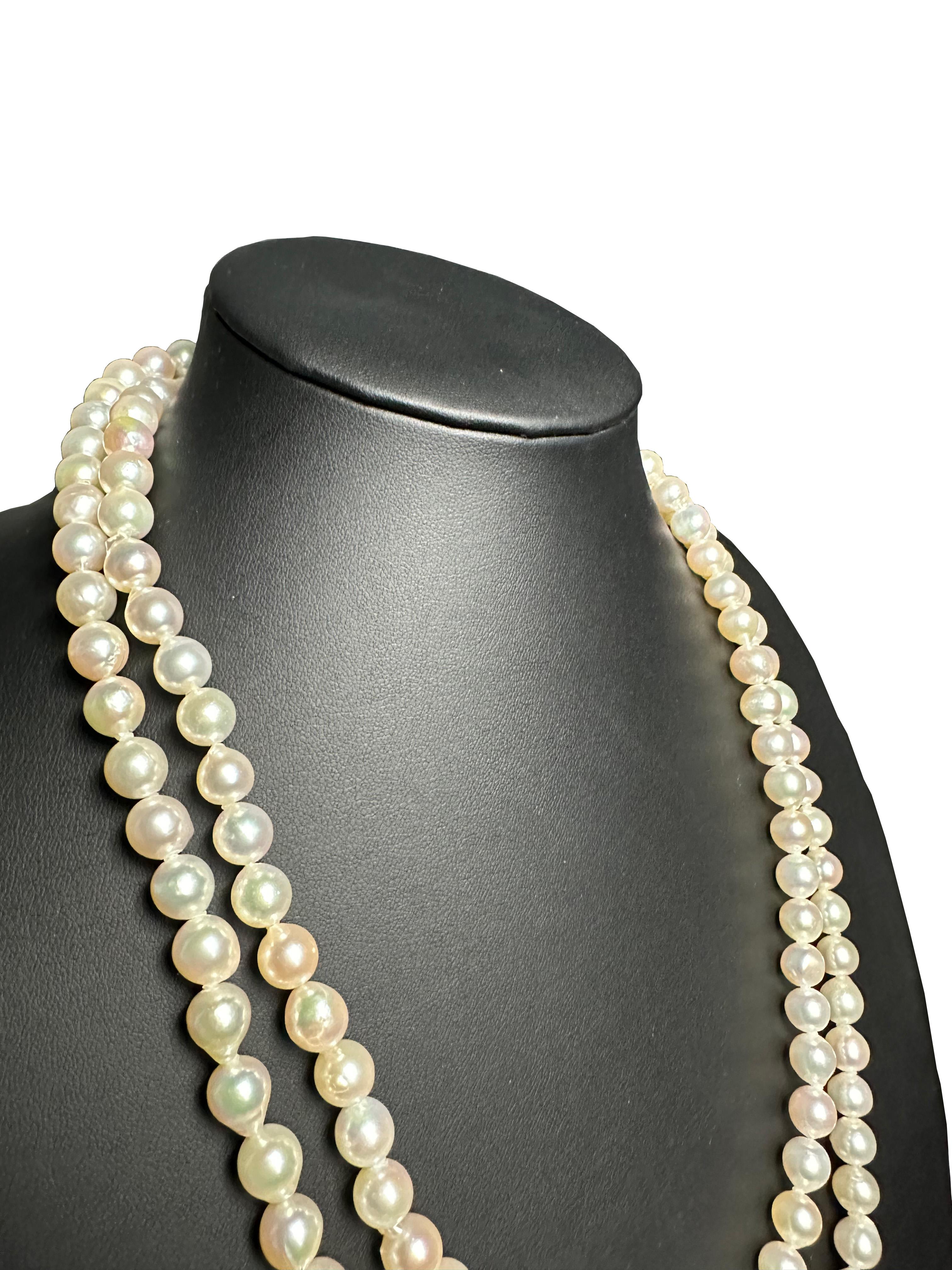 IRIS PARURE, Akoya Perle 9.00mm×134 Halskette, ungefärbte & ungebleichte Perle (Kunsthandwerker*in) im Angebot